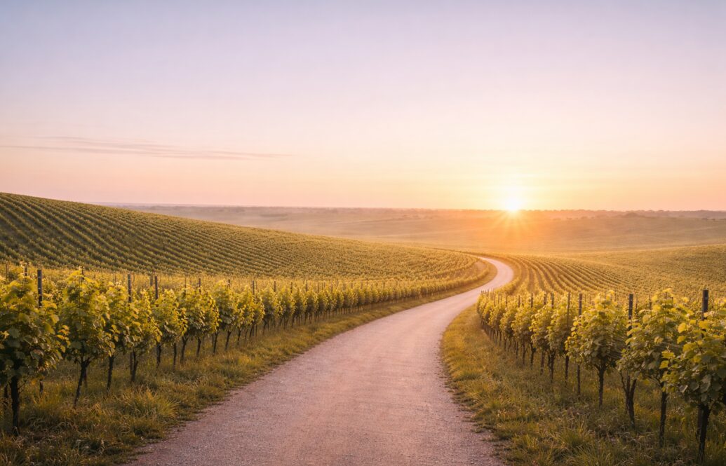 Vignoble au couché du soleilv2
